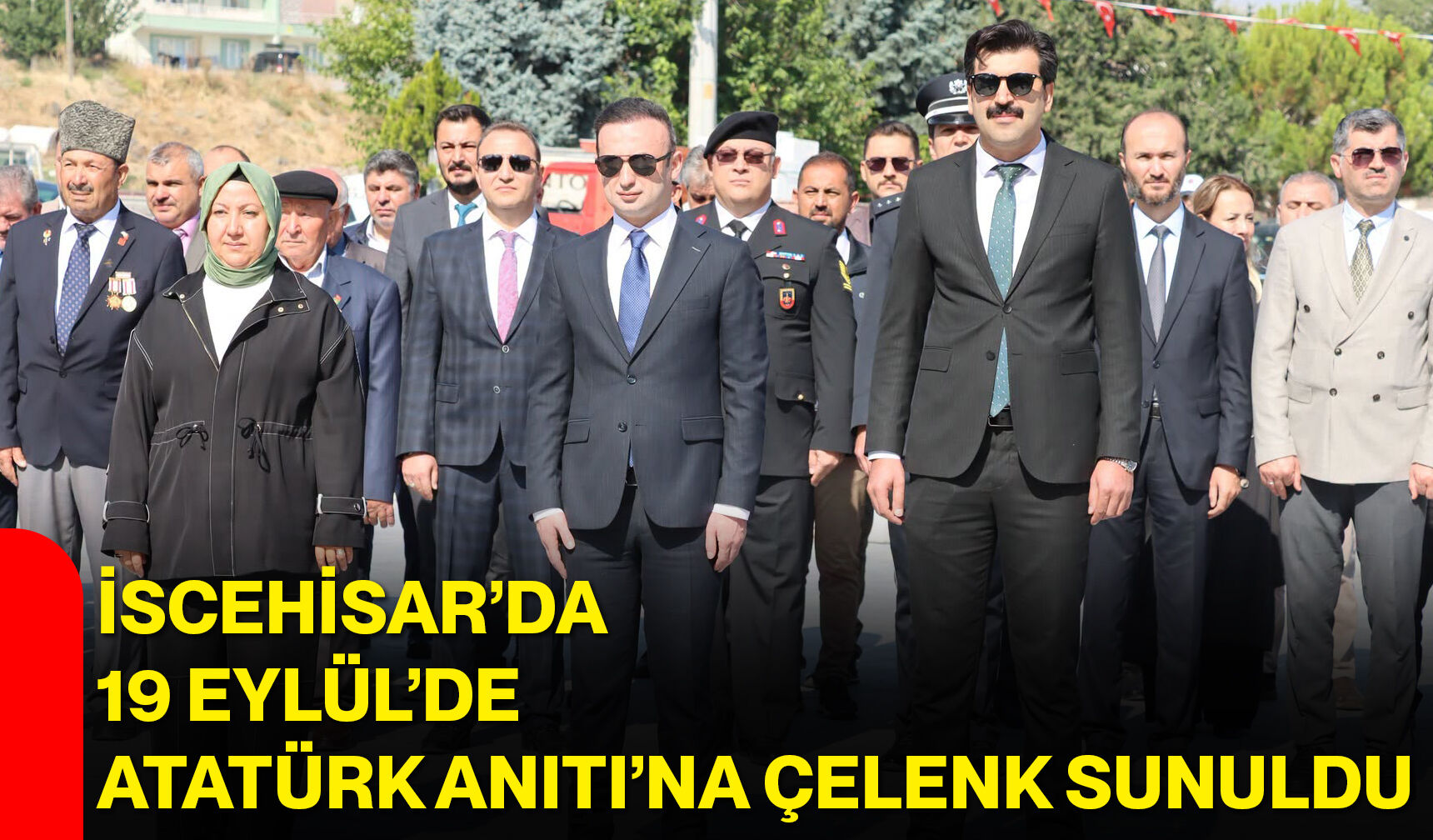 İscehisar’da 19 Eylül’de Atatürk Anıtı’na çelenk sunuldu