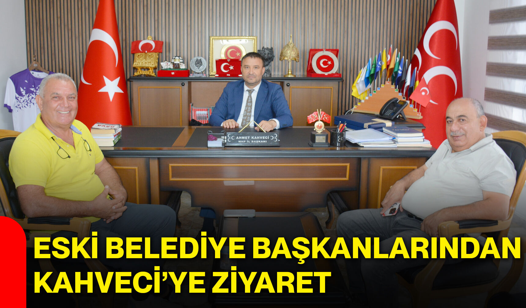 Eski belediye başkanlarından Kahveci’ye ziyaret