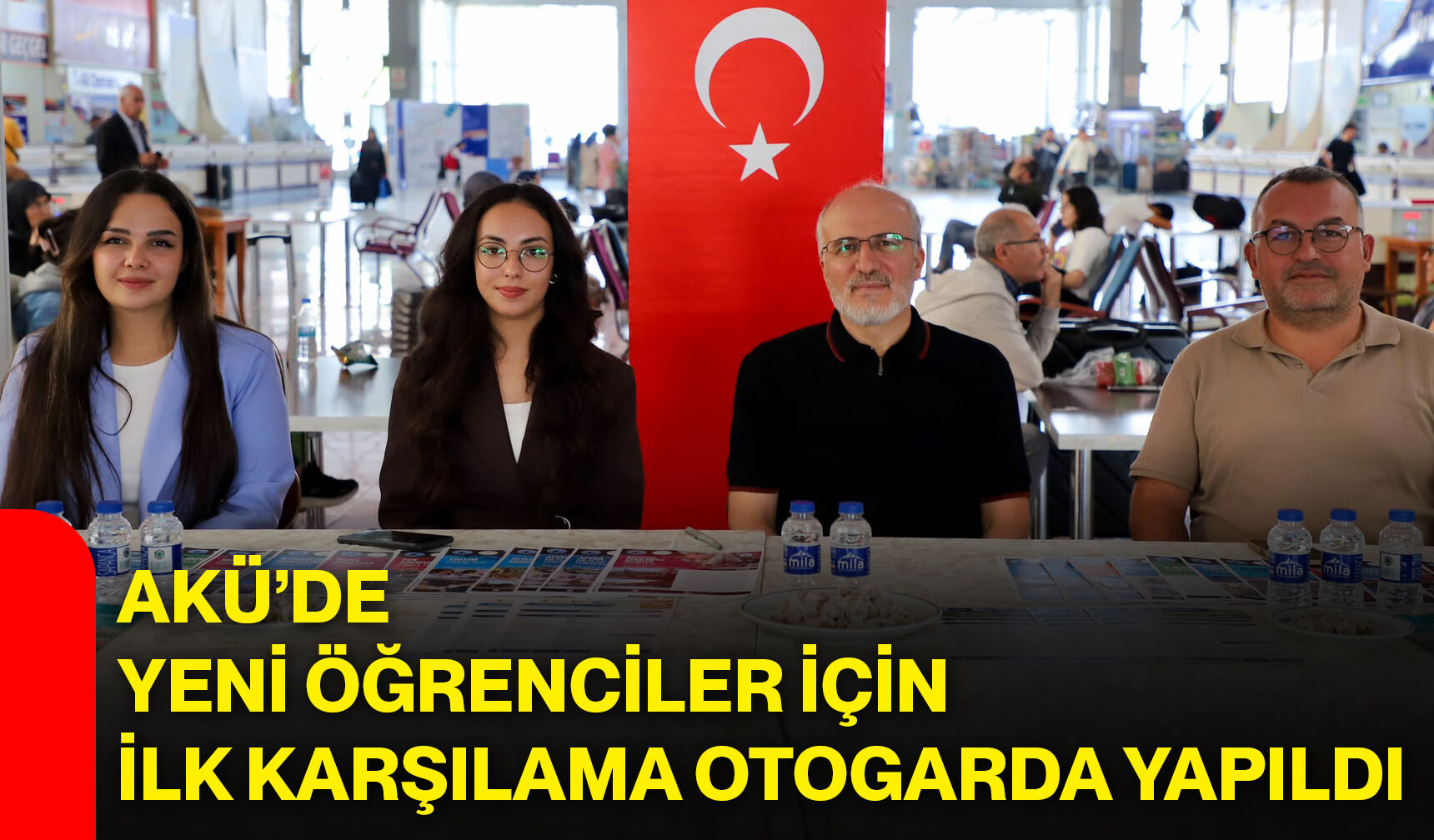 AKÜ’de yeni öğrenciler için ilk karşılama otogarda yapıldı