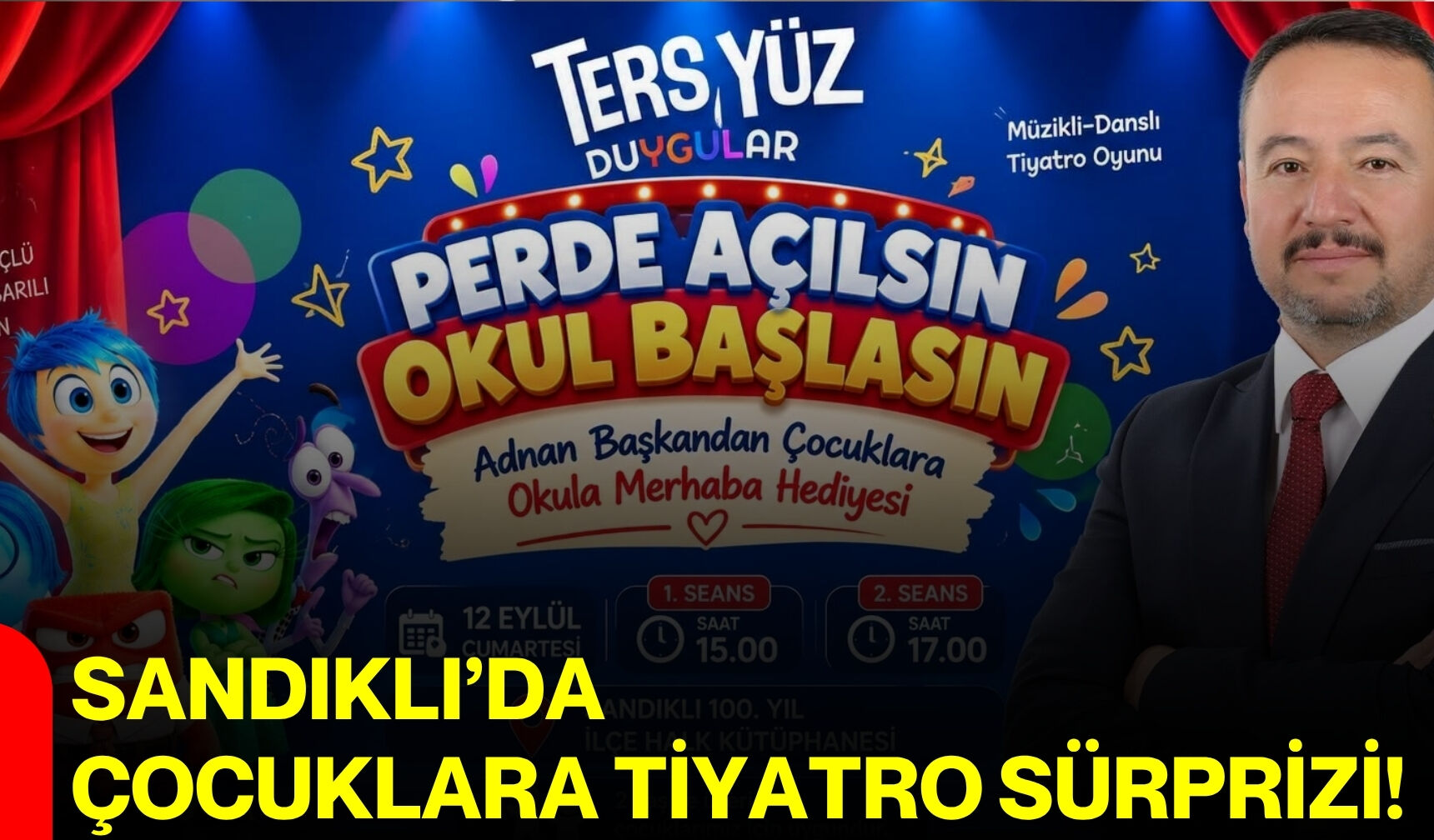 Sandıklı’da çocuklara tiyatro sürprizi!