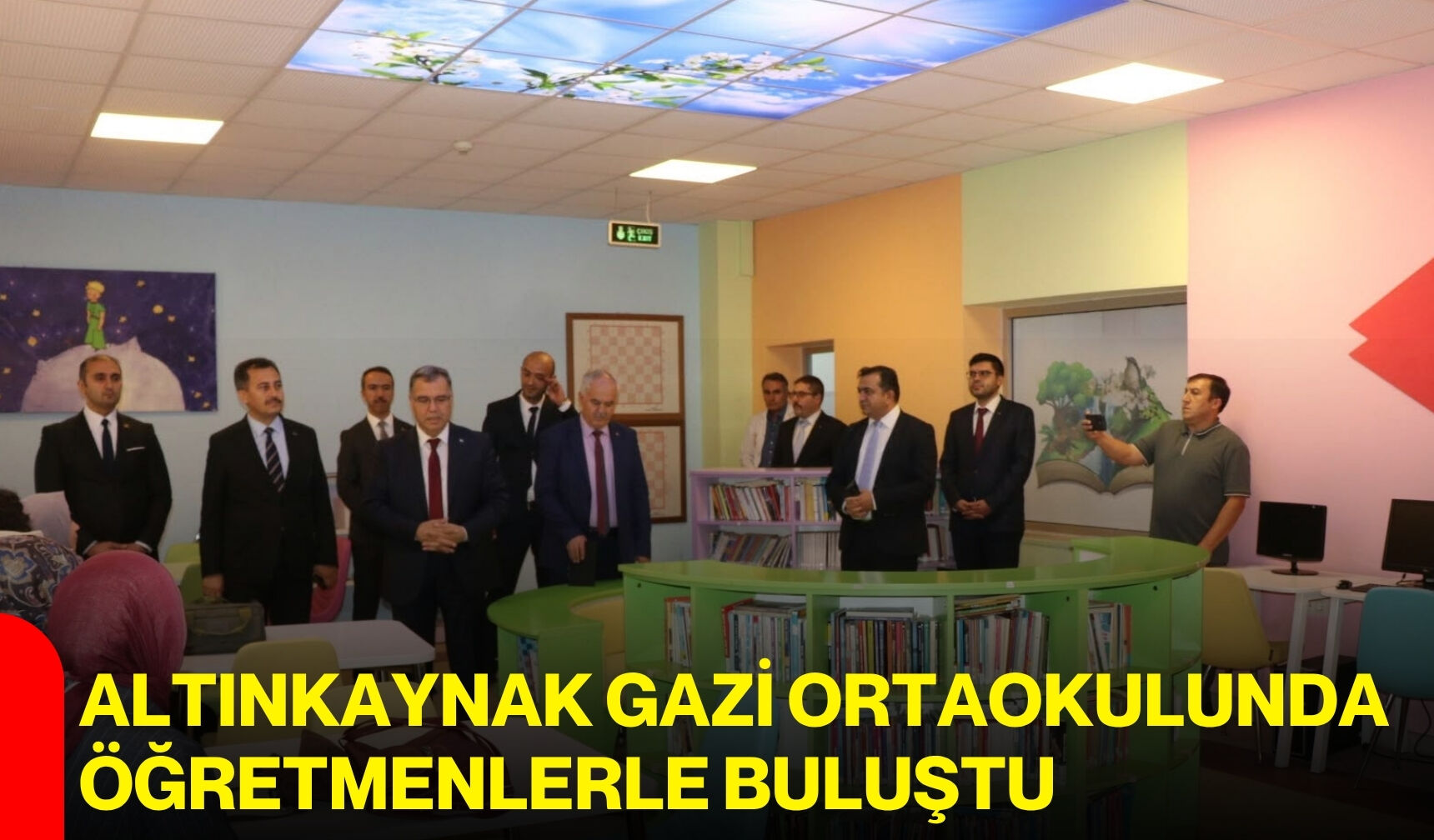 Altınkaynak Gazi Ortaokulunda öğretmenlerle buluştu