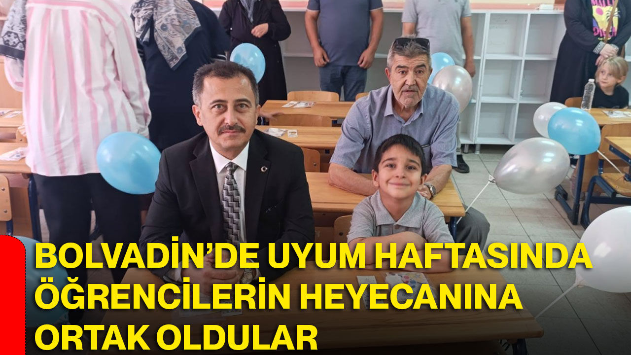 Bolvadin’de uyum haftasında öğrencilerin heyecanına ortak oldular