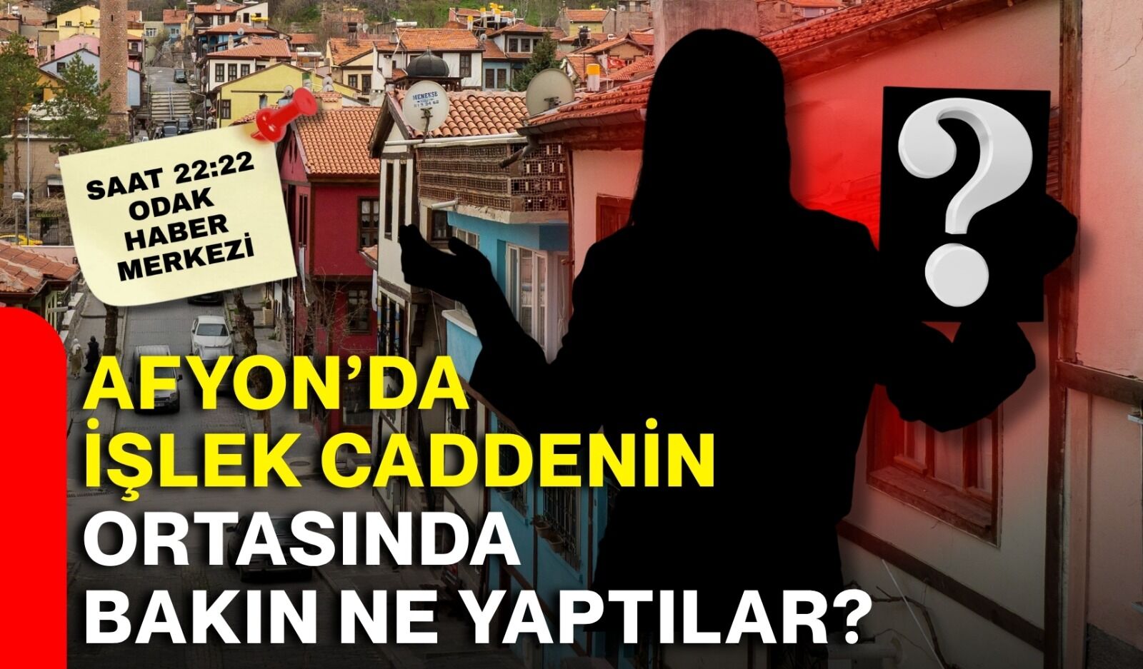 Afyon’da işlek caddenin ortasında bakın ne yaptılar?