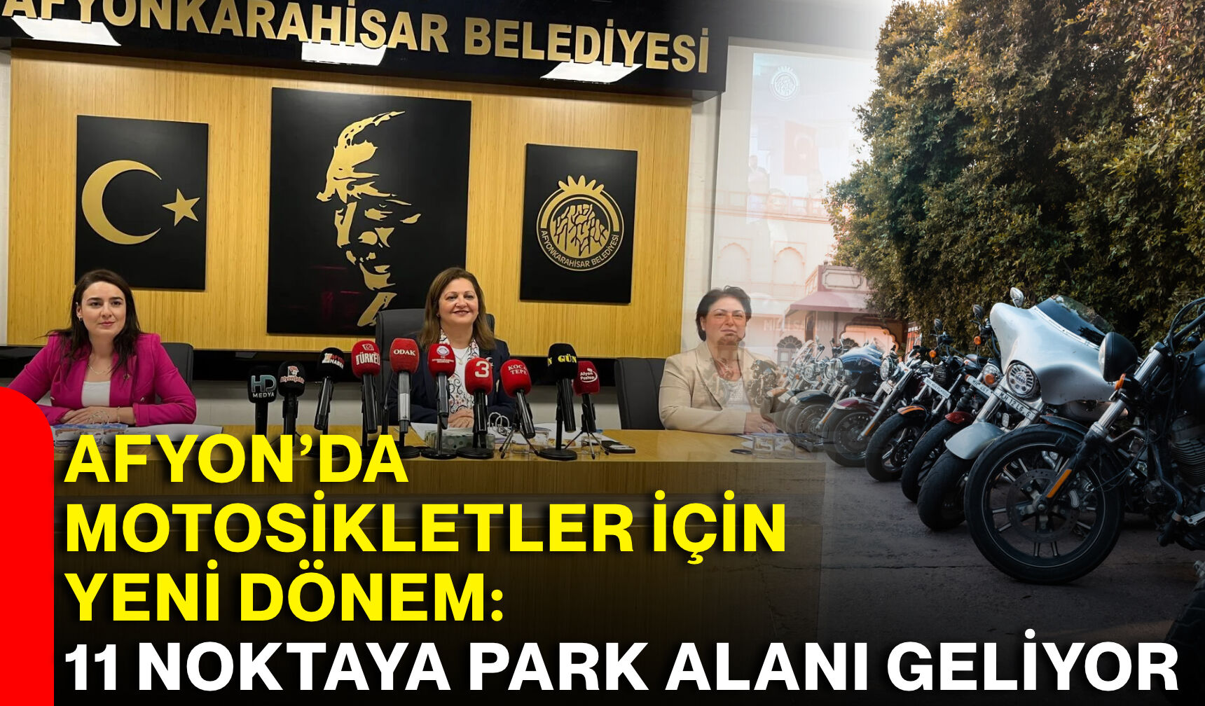Afyon’da motosikletler için yeni dönem: 11 noktaya park alanı geliyor