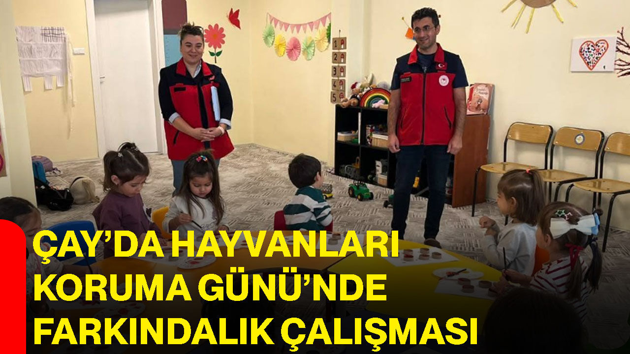 Çay’da Hayvanları Koruma Günü’nde farkındalık çalışması