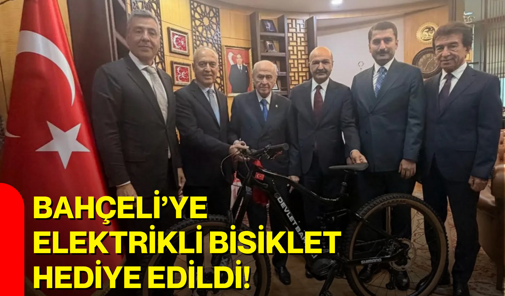 Bahçeli’ye elektrikli bisiklet hediye edildi!