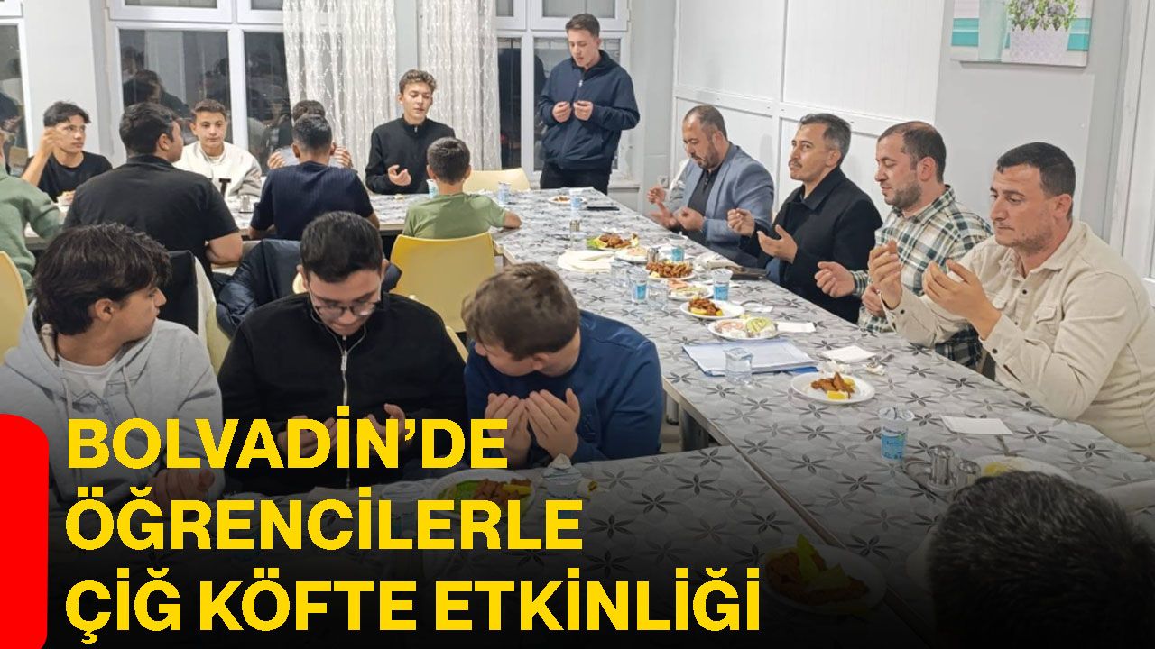 Bolvadin’de öğrencilerle çiğ köfte etkinliği
