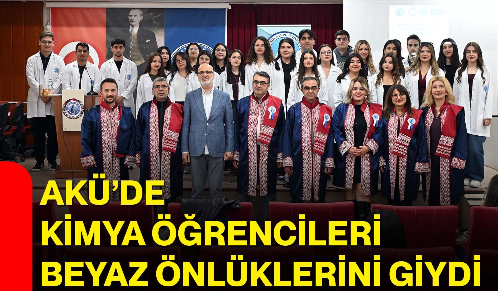 AKÜ’de kimya öğrencileri beyaz önlüklerini giydi