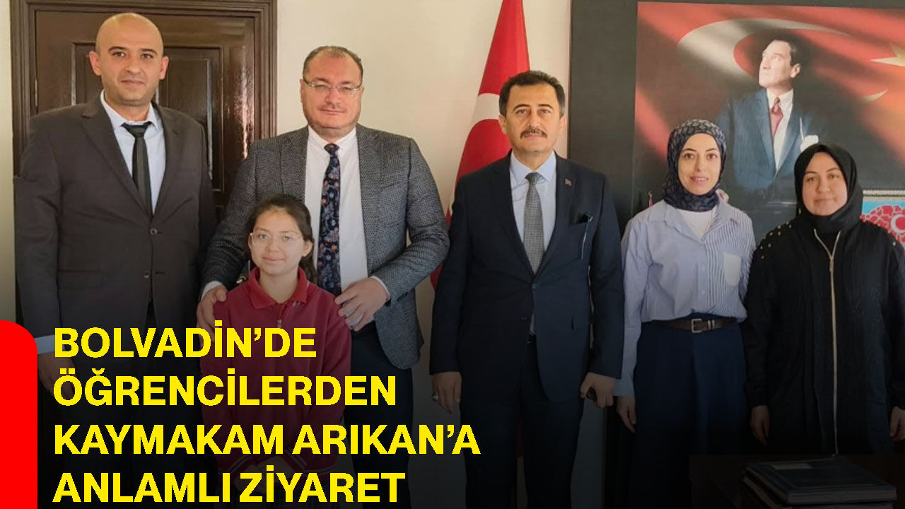 Bolvadin’de öğrencilerden Kaymakam Arıkan’a anlamlı ziyaret