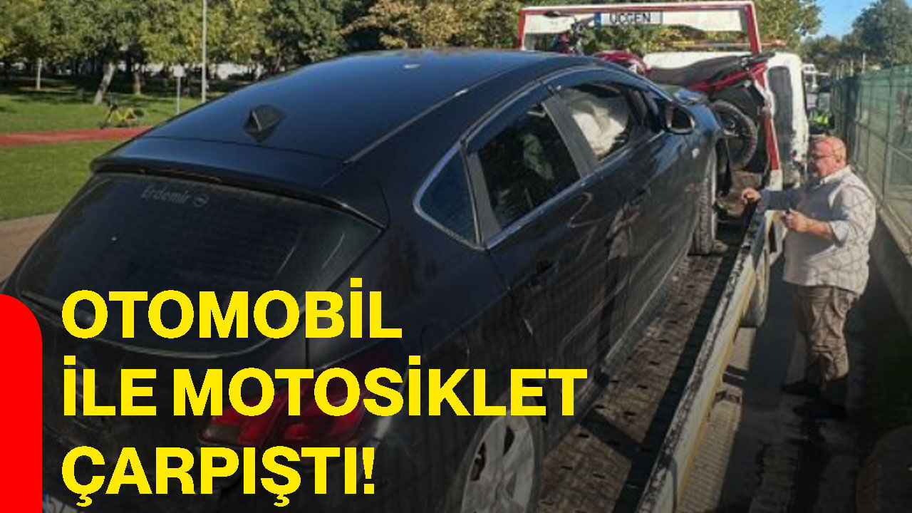 Otomobil ile motosiklet çarpıştı: 2 yaralı
