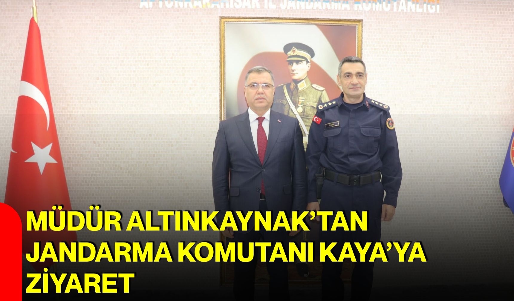 Müdür Altınkaynak’tan Jandarma Komutanı Kaya’ya ziyaret