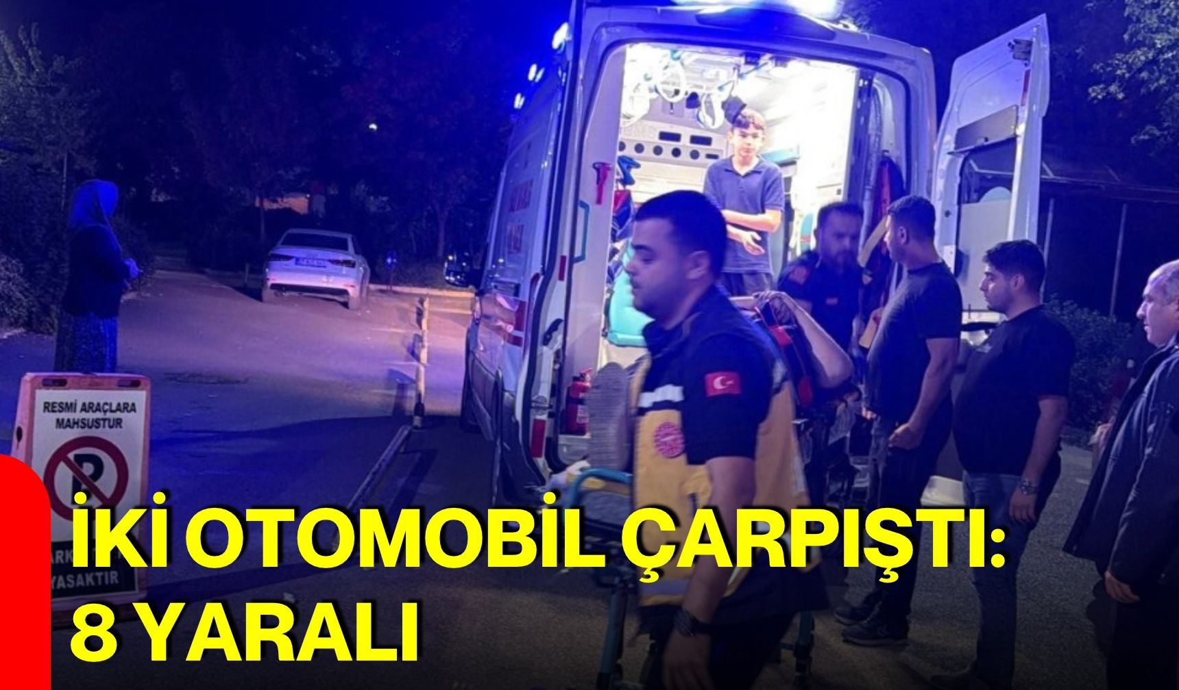 İki otomobil çarpıştı: 8 yaralı