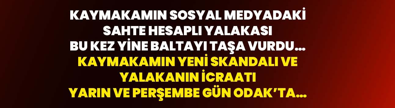 Kaymakamın sosyal medyadaki sahte hesaplı yalakası bu kez yine baltayı taşa vurdu…