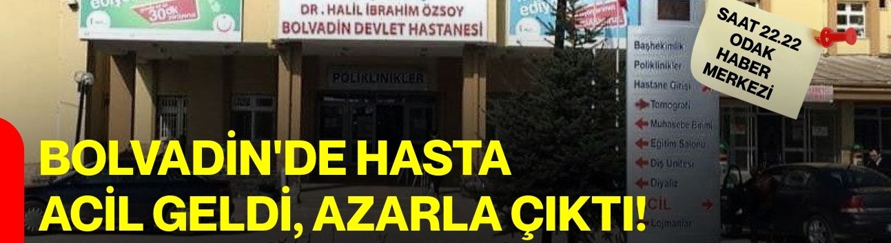 Bolvadin'de hasta acil geldi, azarla çıktı!