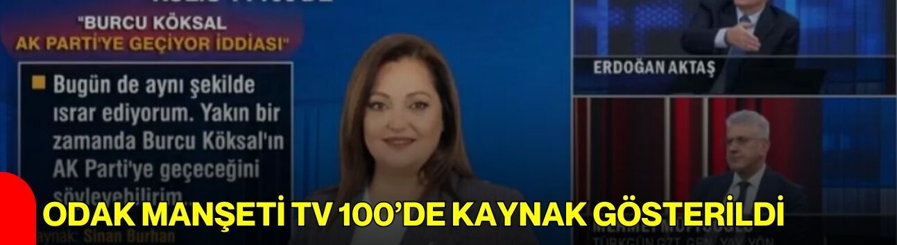 ODAK manşeti TV 100’de kaynak gösterildi
